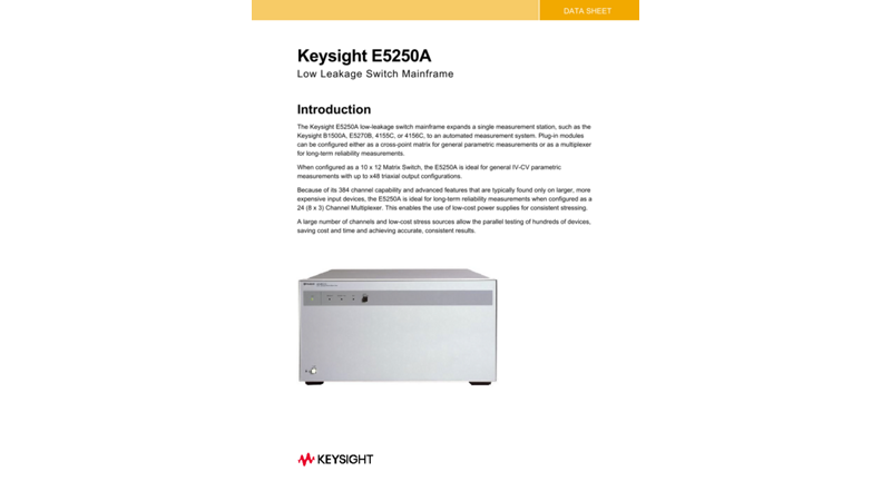 E5250A Low Leakage Switch Mainframe